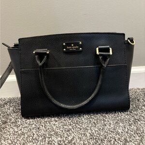 Kate Spade Black Leather Tote Bag